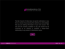 Tablet Screenshot of hariani.co.in